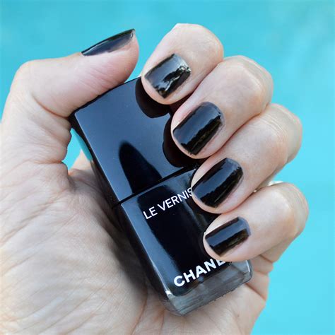 chanel black nail topcoat swatch|vogue chanel nail polish.